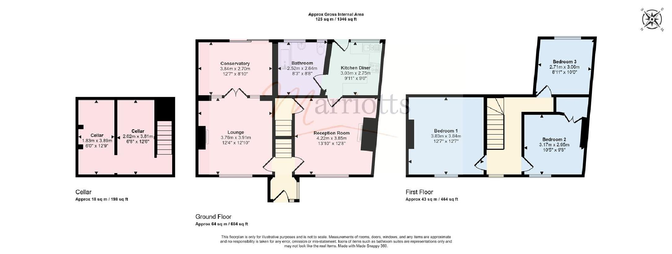 3 bedroom detached house for sale - floorplan