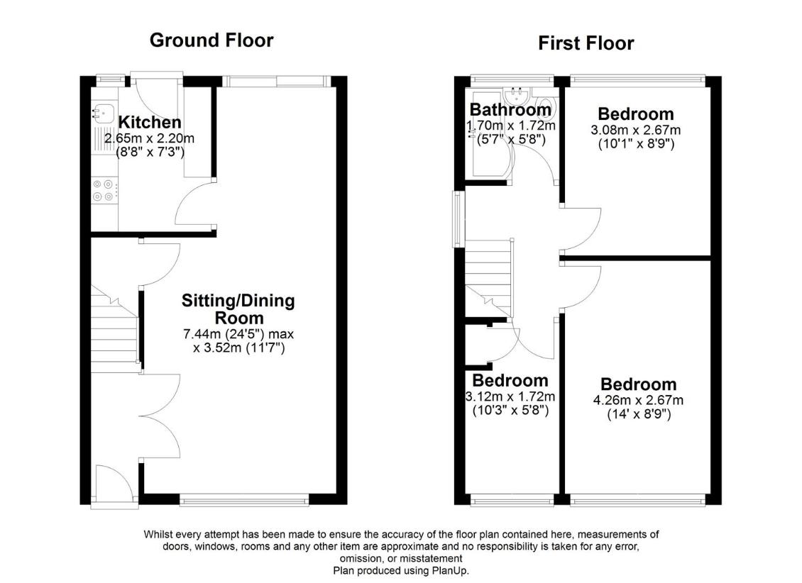 3 bedroom semi-detached house for sale - floorplan