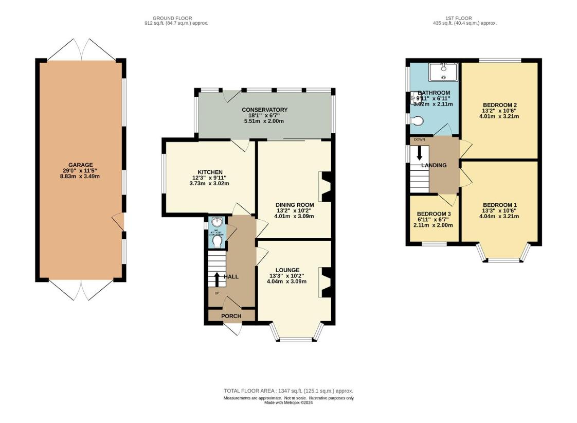 3 bedroom semi-detached house for sale - floorplan