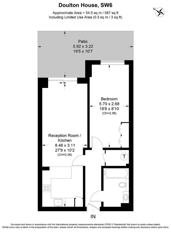 1 bedroom flat for sale - floorplan