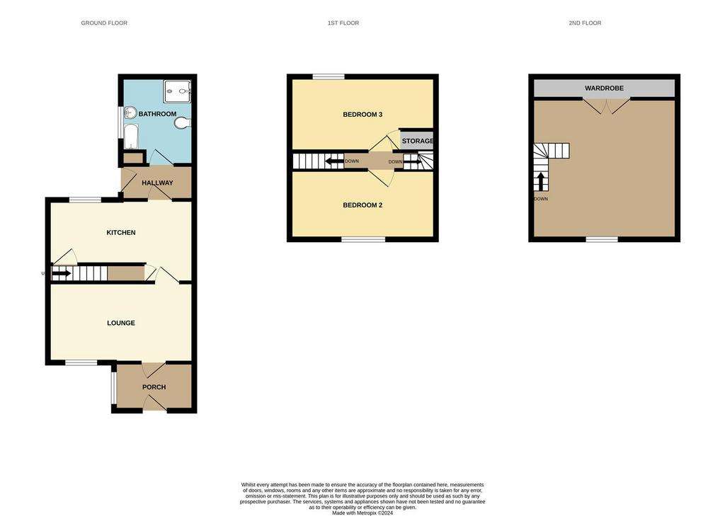 3 bedroom terraced house for sale - floorplan