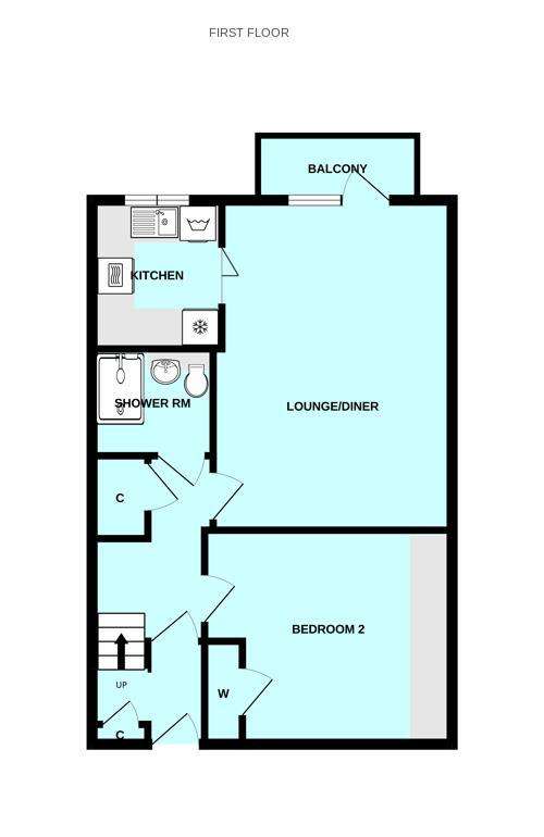 2 bedroom maisonette for sale - floorplan