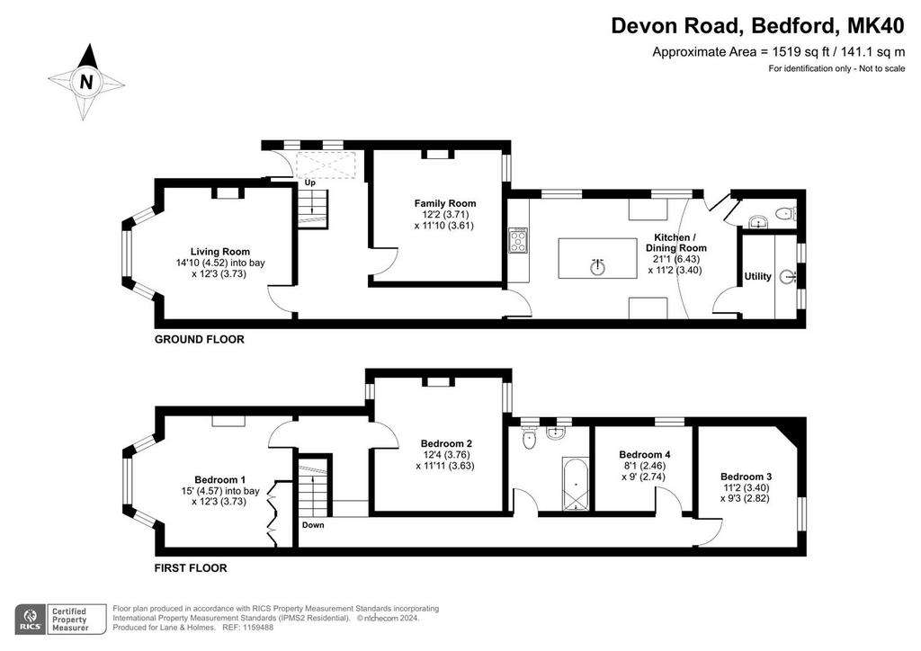 4 bedroom semi-detached house for sale - floorplan