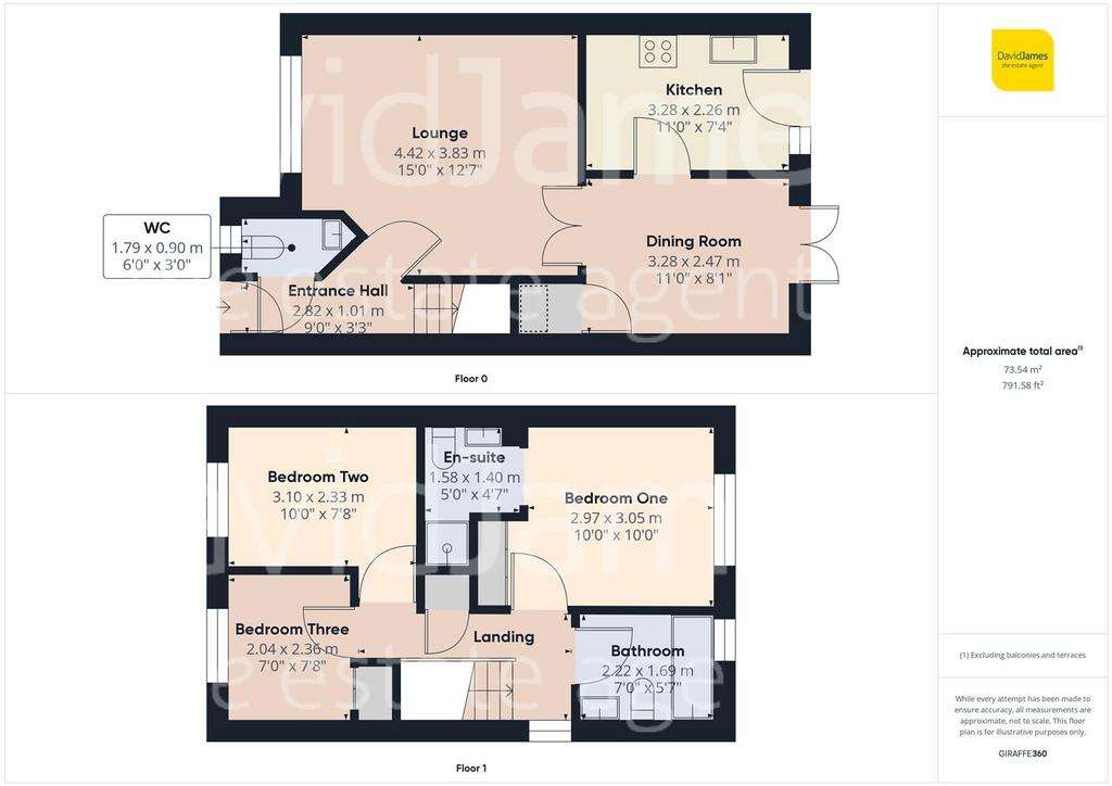 3 bedroom end of terrace house for sale - floorplan