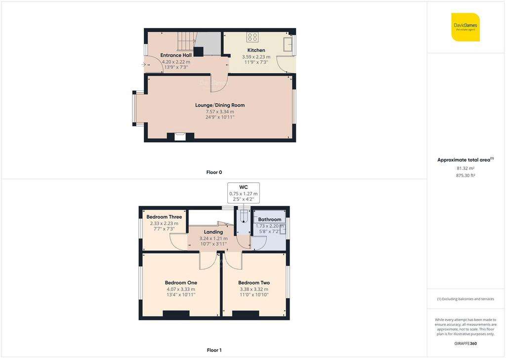 3 bedroom semi-detached house for sale - floorplan