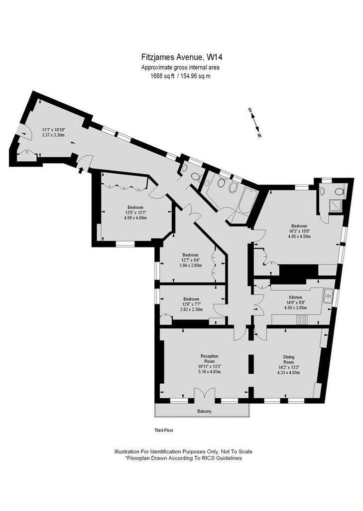 4 bedroom flat to rent - floorplan