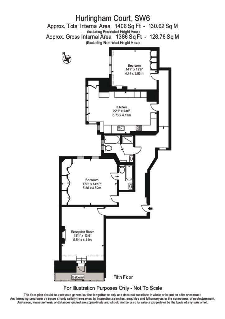 2 bedroom flat to rent - floorplan