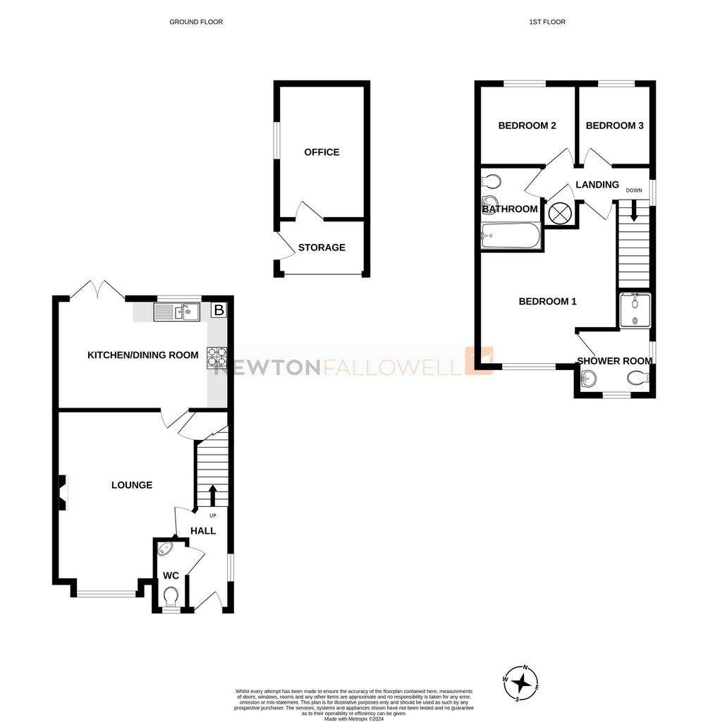 3 bedroom end of terrace house for sale - floorplan