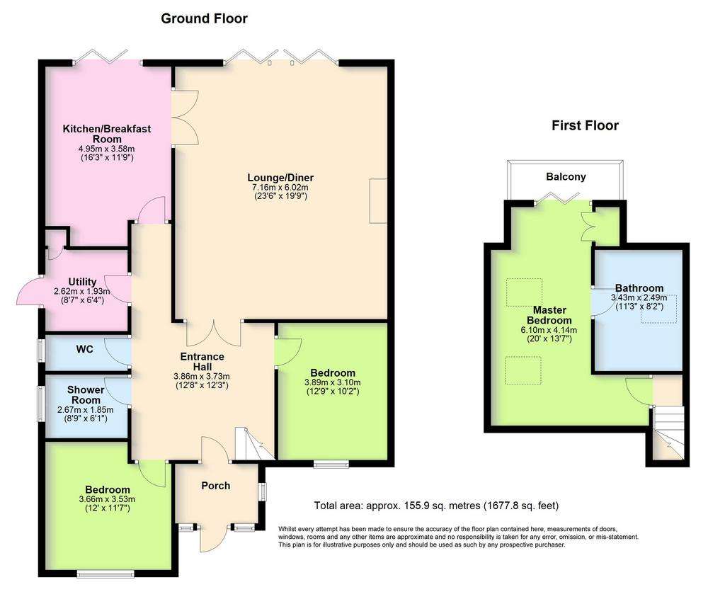 3 bedroom bungalow for sale - floorplan