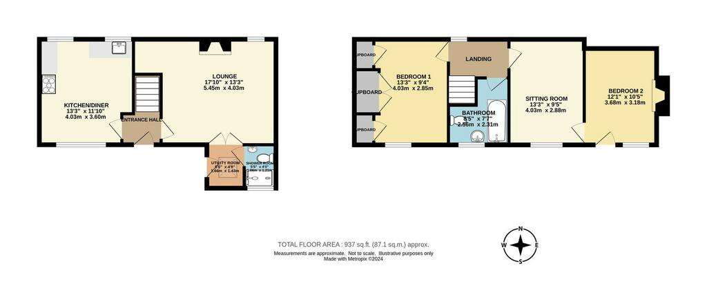 2 bedroom detached house for sale - floorplan