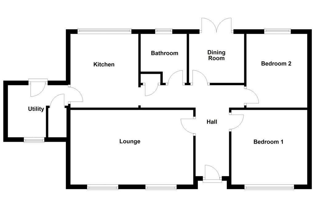 2 bedroom bungalow for sale - floorplan