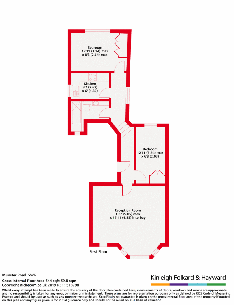 2 bedroom flat for sale - floorplan