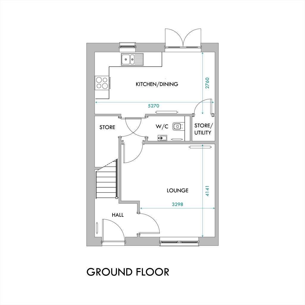 3 bedroom semi-detached house for sale - floorplan