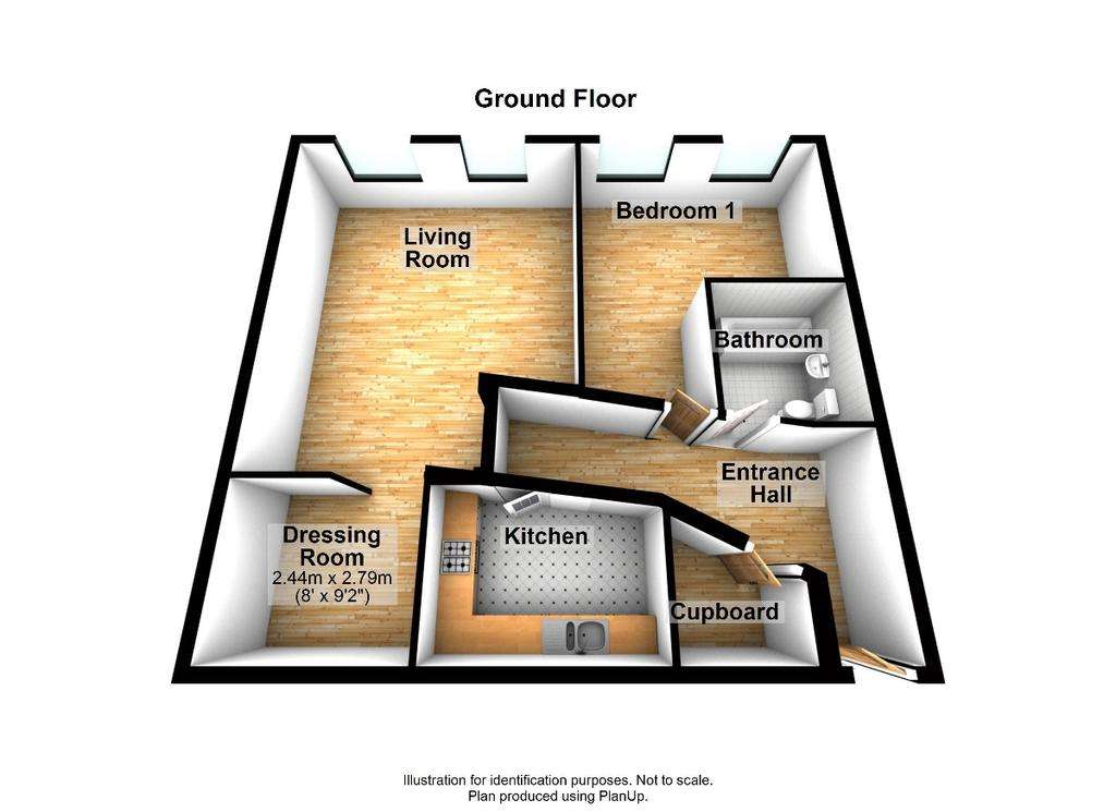 1 bedroom flat to rent - floorplan