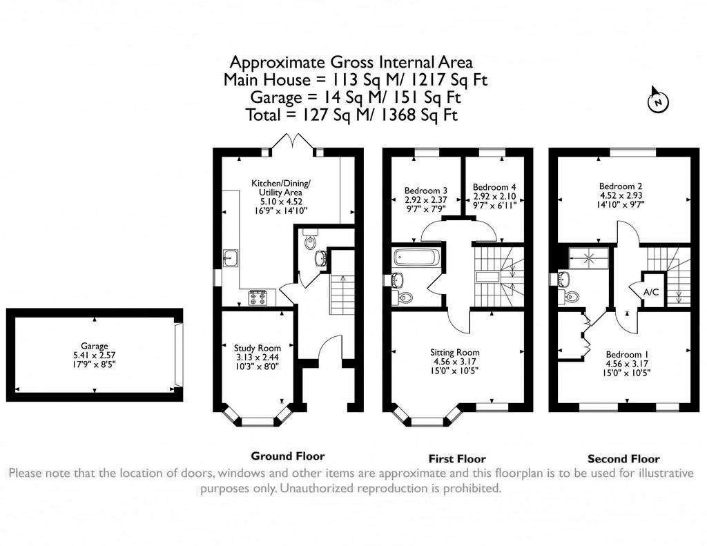 4 bedroom semi-detached house for sale - floorplan