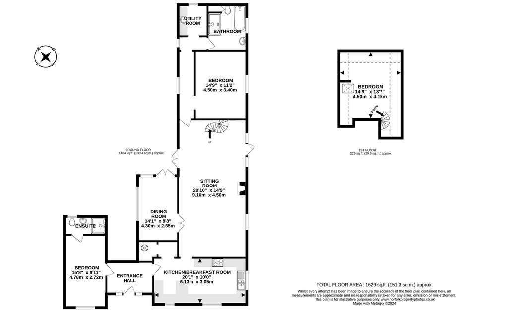 3 bedroom barn conversion for sale - floorplan