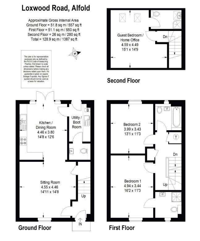 3 bedroom terraced house to rent - floorplan