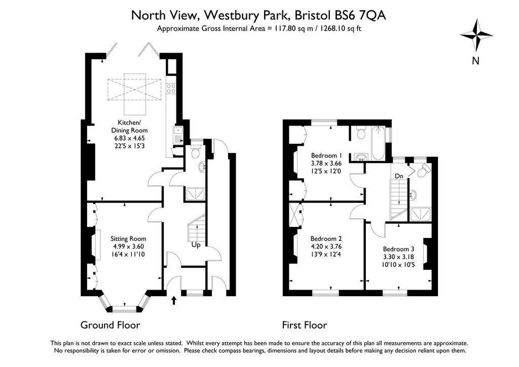 3 bedroom terraced house for sale - floorplan