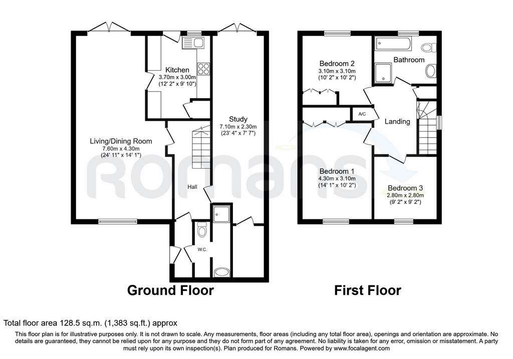 4 bedroom link-detached house to rent - floorplan