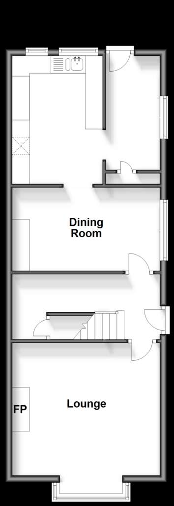 2 bedroom semi-detached house for sale - floorplan