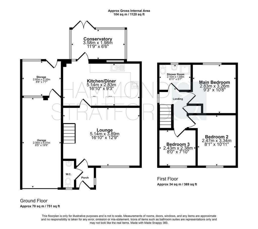 3 bedroom detached house for sale - floorplan