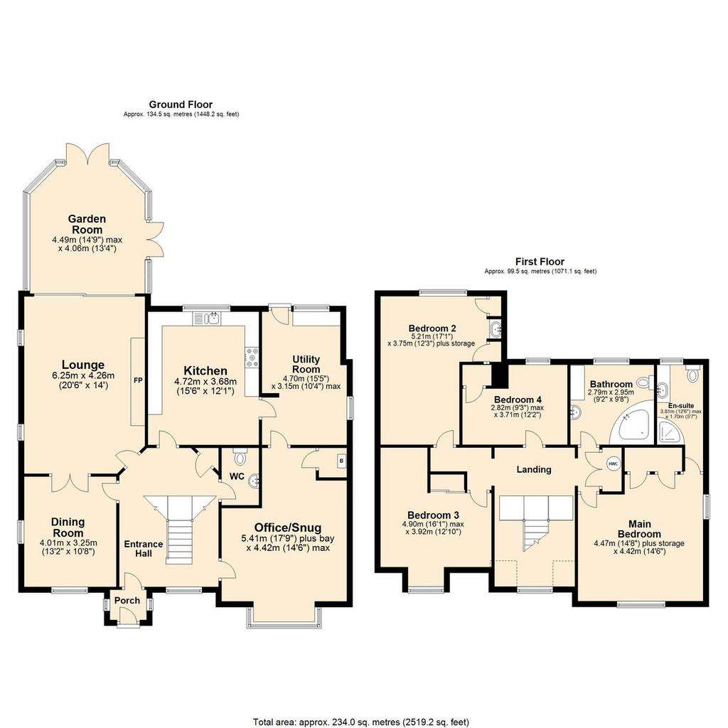 4 bedroom detached house for sale - floorplan