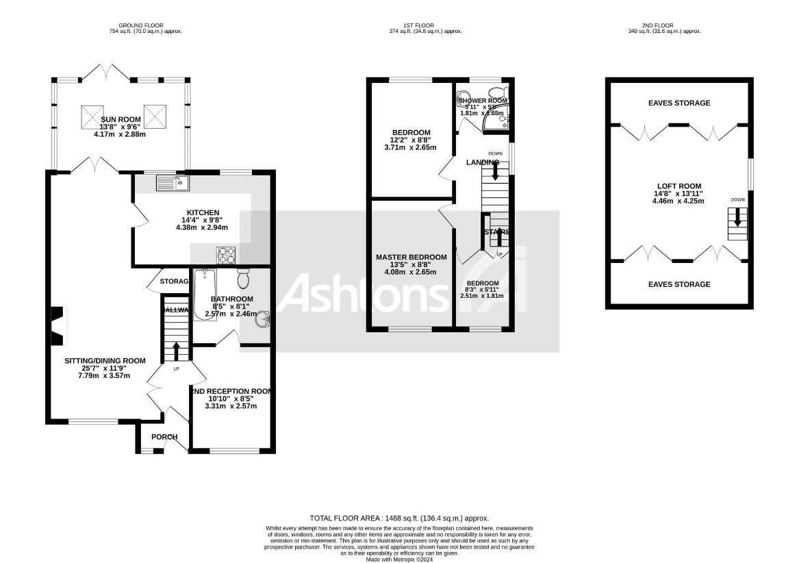 3 bedroom semi-detached house for sale - floorplan