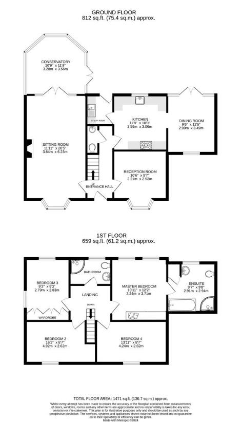 4 bedroom detached house for sale - floorplan