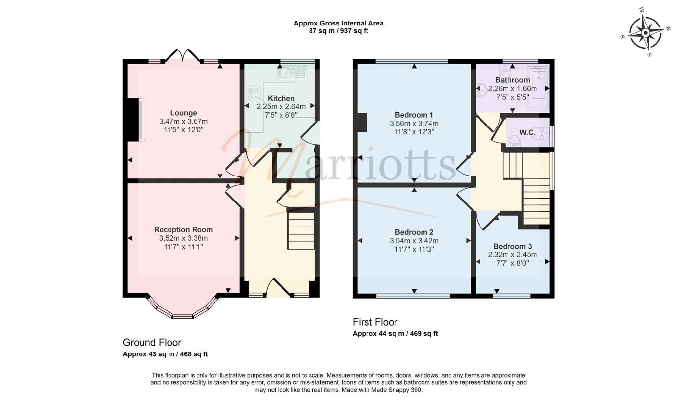 3 bedroom detached house for sale - floorplan