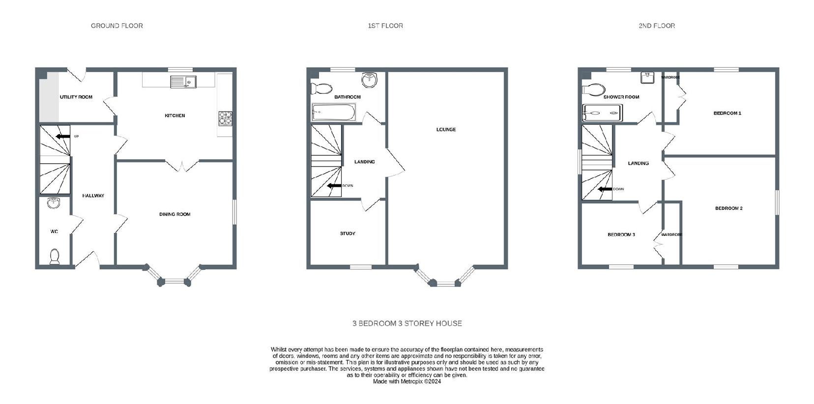 3 bedroom detached house for sale - floorplan