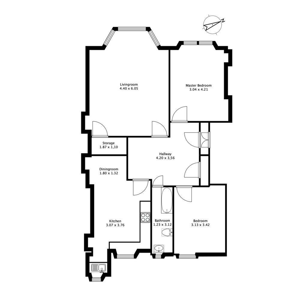 2 bedroom flat for sale - floorplan