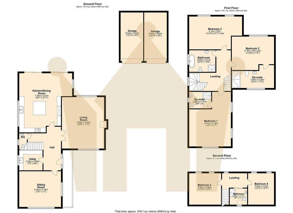 5 bedroom detached house for sale - floorplan