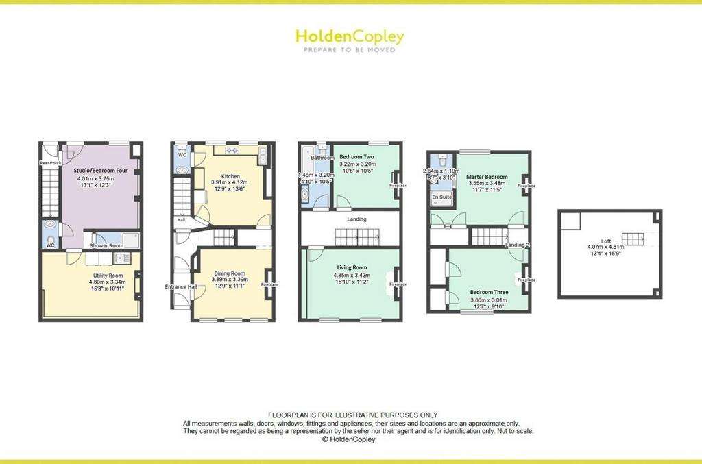 4 bedroom terraced house for sale - floorplan