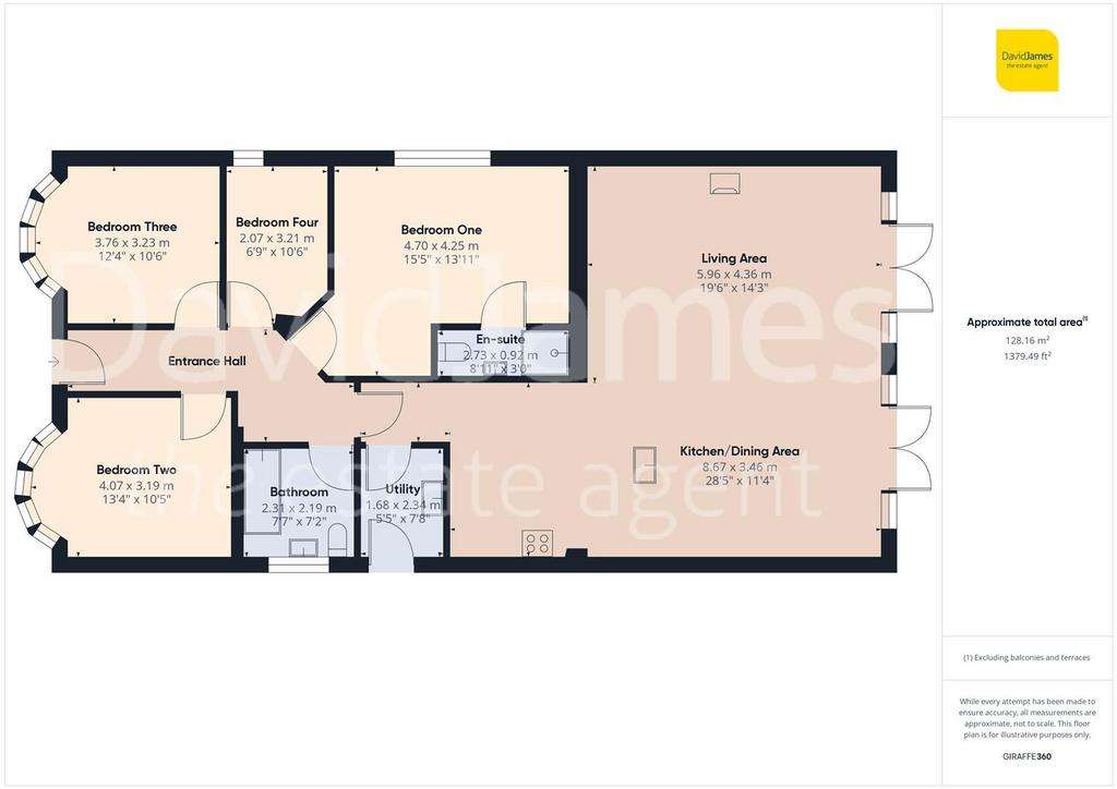 4 bedroom detached bungalow for sale - floorplan