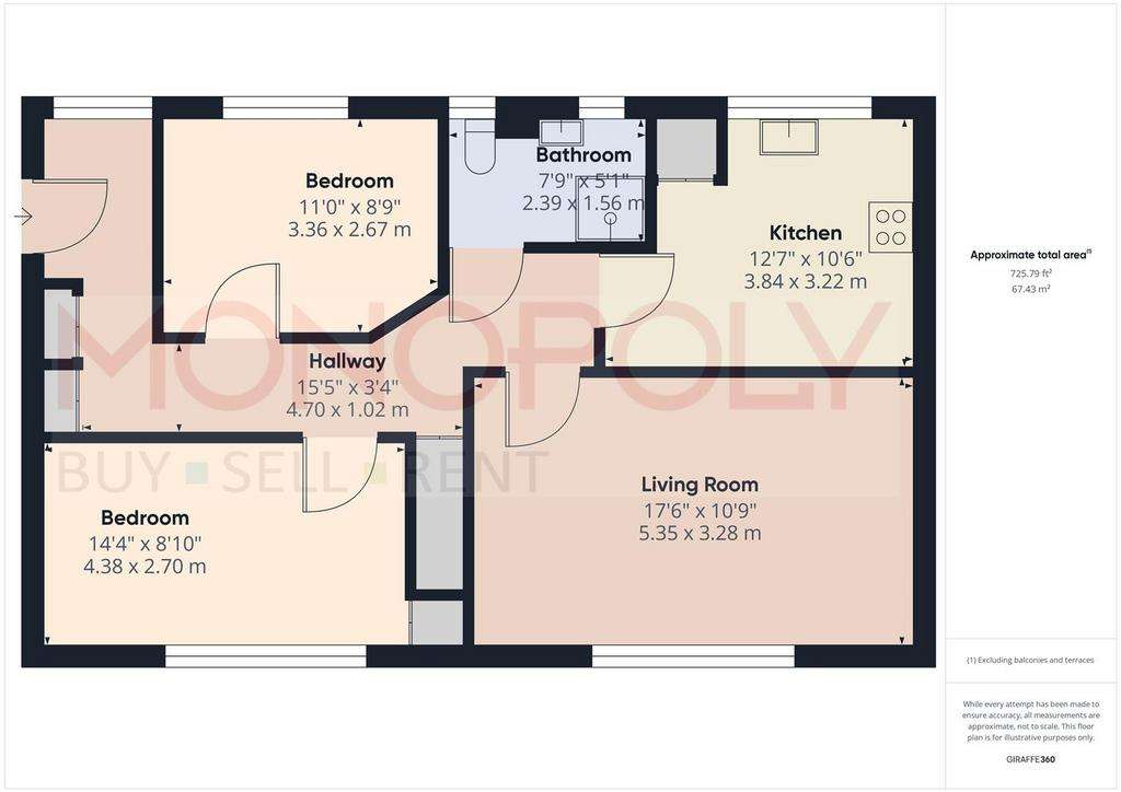 2 bedroom flat for sale - floorplan