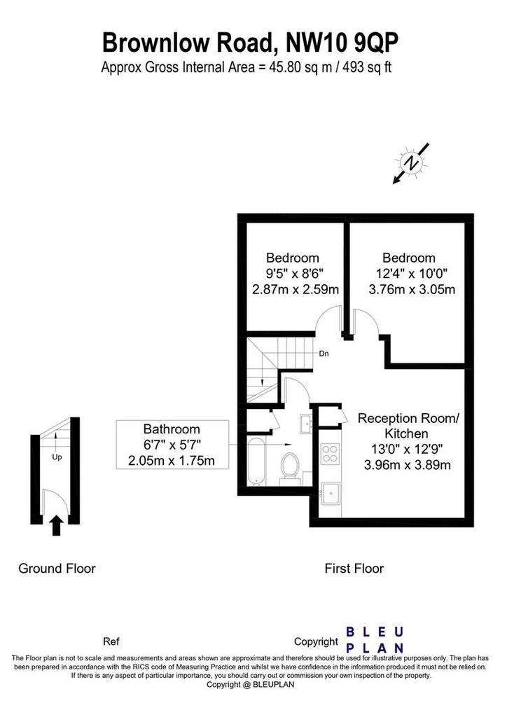 2 bedroom maisonette to rent - floorplan