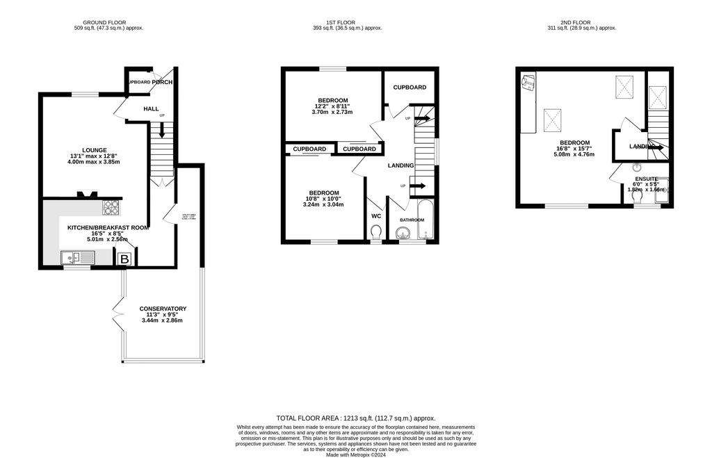 3 bedroom end of terrace house for sale - floorplan