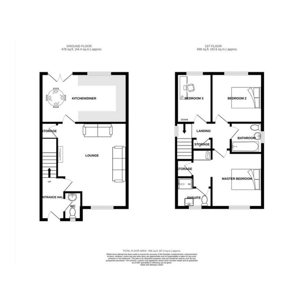 3 bedroom detached house for sale - floorplan