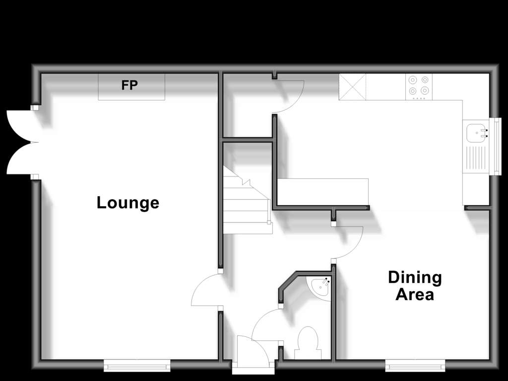 3 bedroom semi-detached house for sale - floorplan