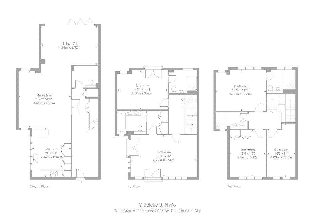 5 bedroom house to rent - floorplan