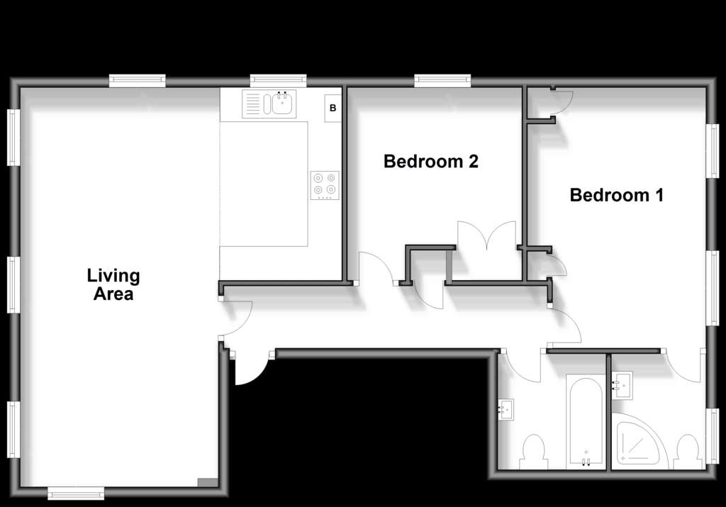 2 bedroom flat for sale - floorplan