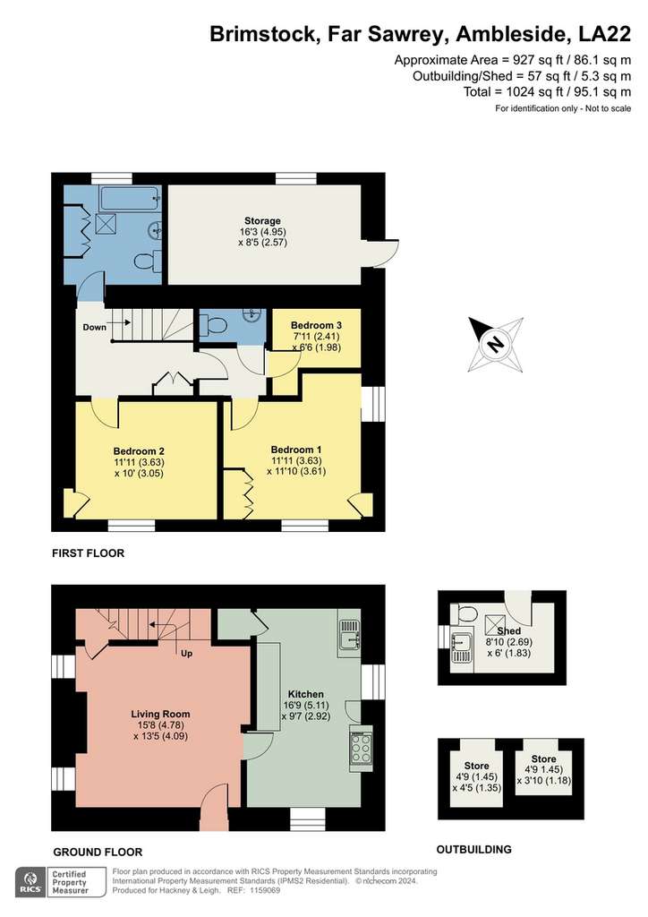 3 bedroom semi-detached house for sale - floorplan