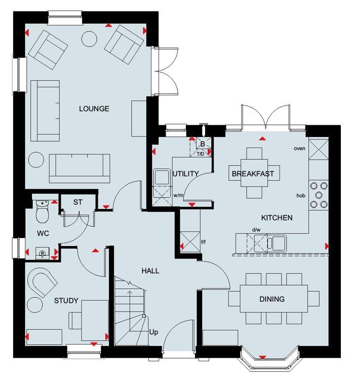 4 bedroom detached house for sale - floorplan