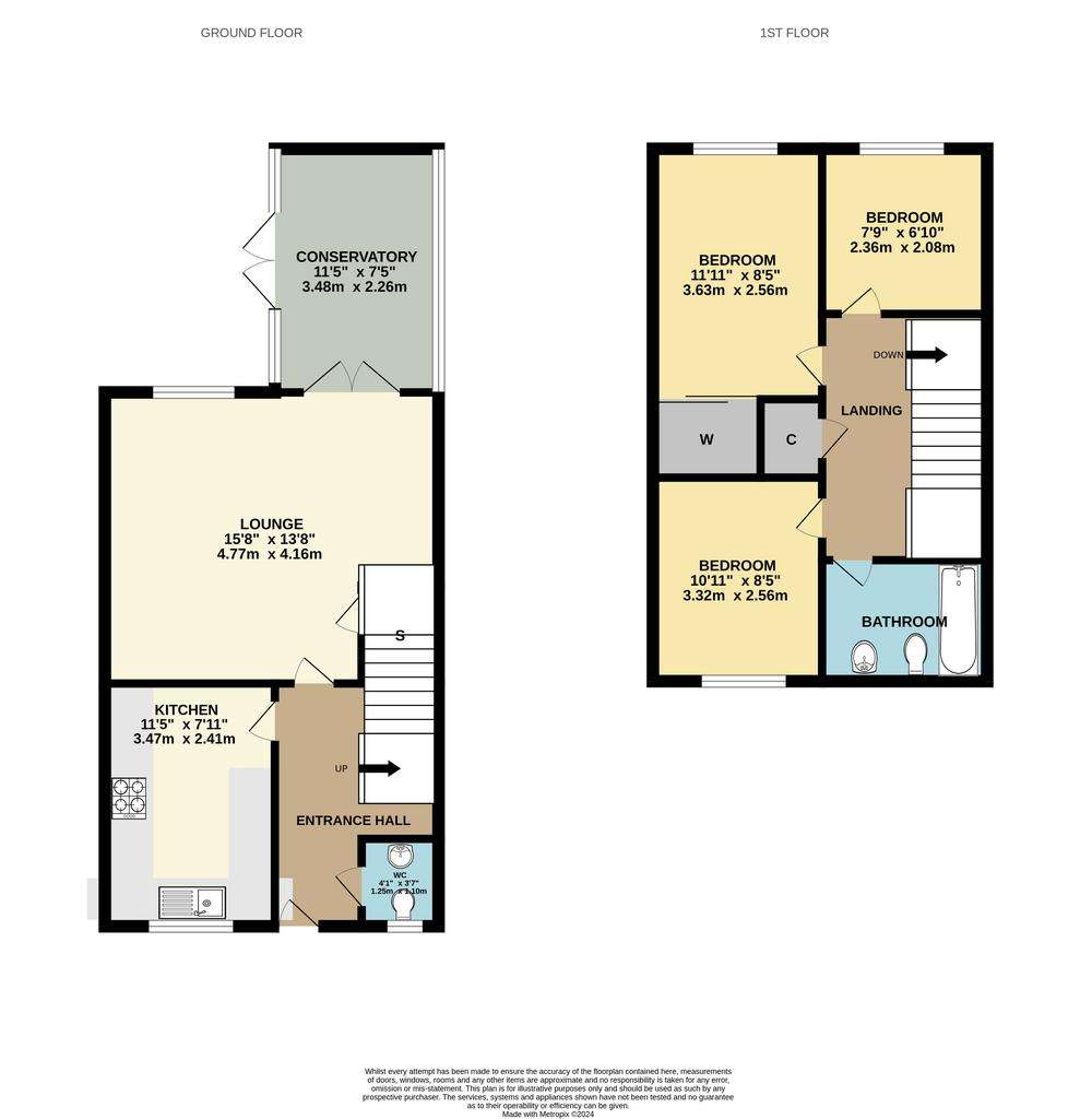 3 bedroom semi-detached house for sale - floorplan