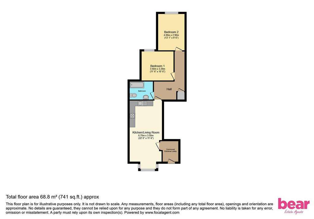 2 bedroom flat for sale - floorplan