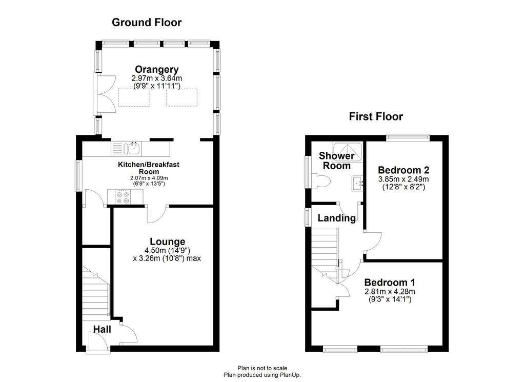 2 bedroom semi-detached house for sale - floorplan