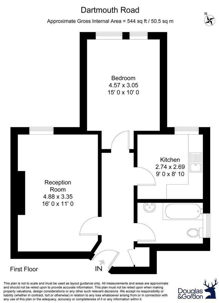 1 bedroom flat for sale - floorplan