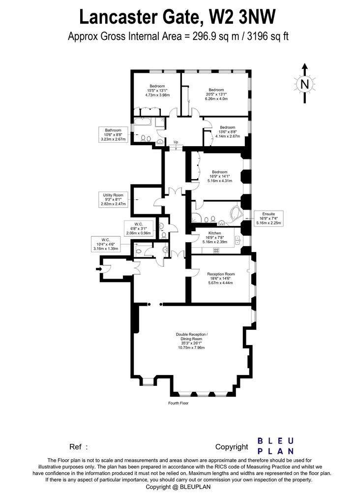 4 bedroom flat for sale - floorplan