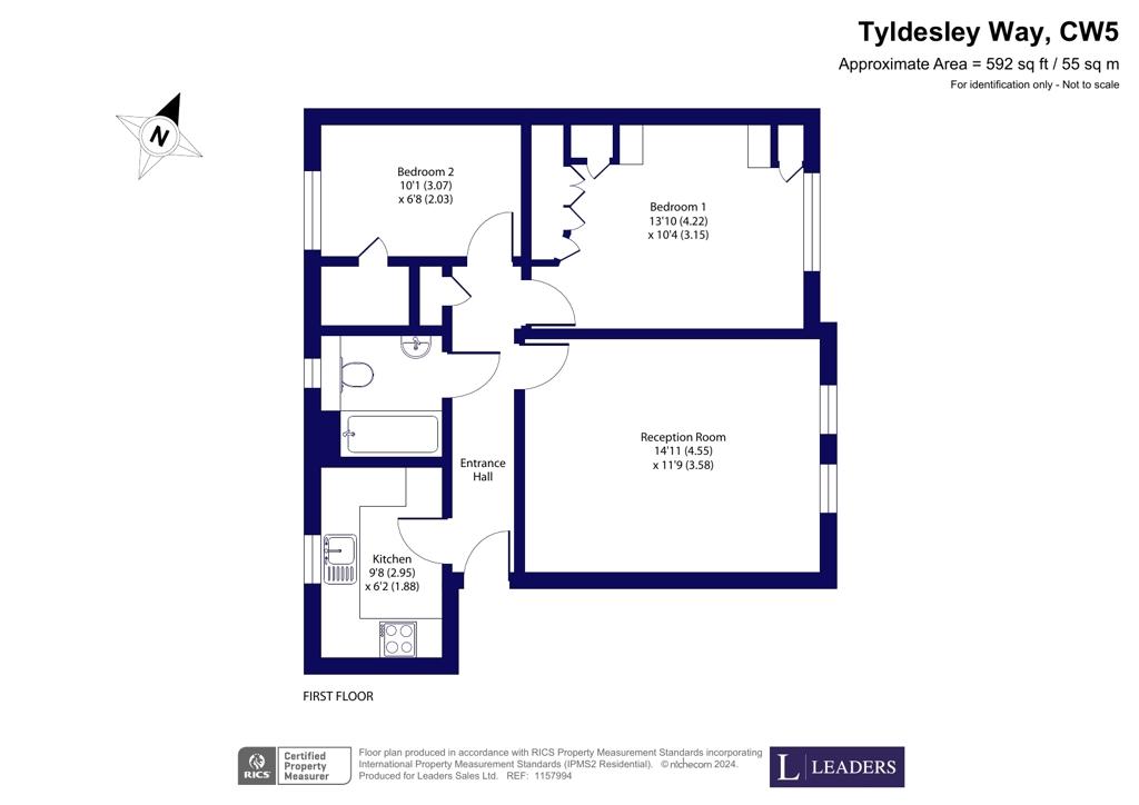 2 bedroom flat for sale - floorplan