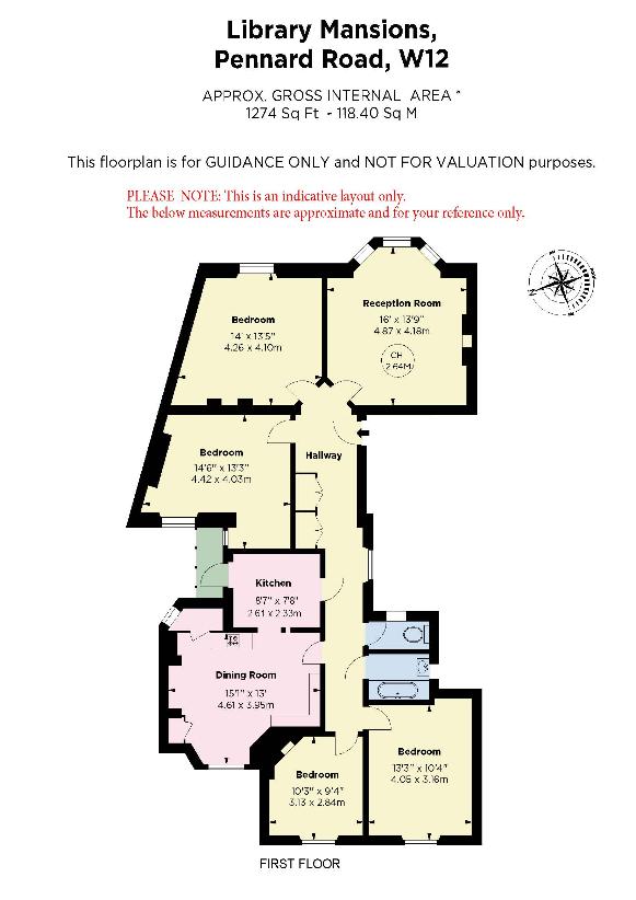 Studio flat for sale - floorplan